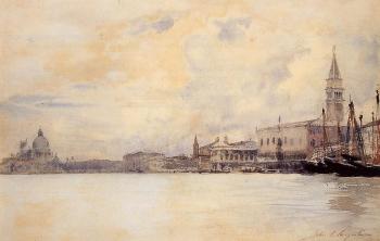 John Singer Sargent : The Entrance to the Grand Canal, Venice II